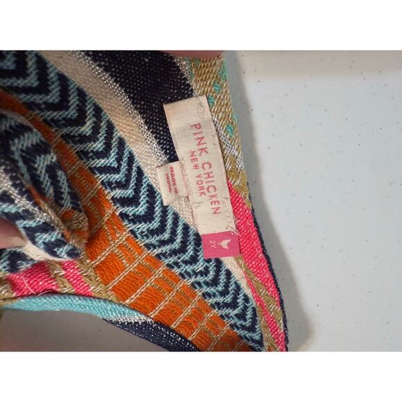 Pink Chicken Colorful Striped Kids Dress with Tassels - 2Y - Picture 5 of 6